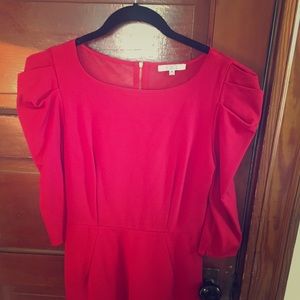 LIKE NEW! BB DAKOTA Medium Red Mesh Dress!